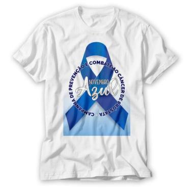 Imagem de Camiseta Novembro Azul Prevenção E Combate Câncer Masculino - Vidape