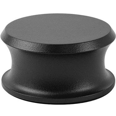 Imagem de Hudson Hi-Fi Estabilizador de peso BigBen Record com almofada protetora de couro – Peso de vinil de 368 g – Estabilizador de peso para toca-discos de aço sólido, acessórios de disco de vinil para