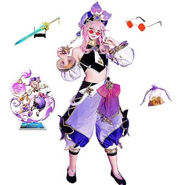 Imagem de Roupas de cosplay de Dori Sangemah Bay, fantasia de impacto Genshin, peruca, sapatos, conjunto de roupas de natal, dia das bruxas