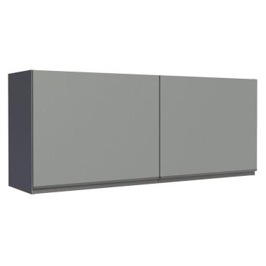 Imagem de Armário Aéreo 120 x 50 cm 2 Portas Cinza Nice Madesa