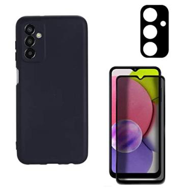 Imagem de Kit Capa Capinha Anti Impacto Aveludada + Pelicula Privacidade + Película Câmera Para Galaxy M23 M53 M62 (Galaxy M23)