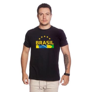 Imagem de Camisetas Masculinas 100% Algodão Estampada Tema Copa Camagbrest1 - Te