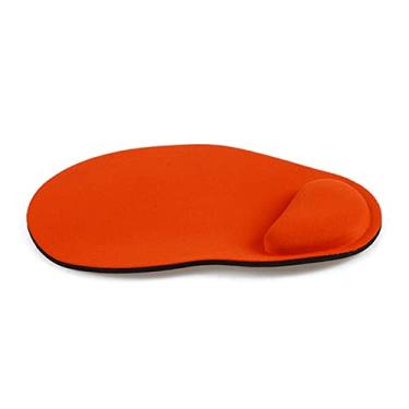 Imagem de 1 peça suporte de pulso macio e ergonômico descanso mouse pad antiderrapante tapete de mouse almofada universal para computador de escritório PC tablet, laranja