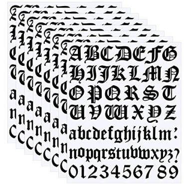 Imagem de Conjunto de 8 adesivos autoadesivos de vinil número de caixa de correio adesivos de número do alfabeto para caixas de correio sinais janelas portas carros caminhões casa números de endereço comercial, 2,5 cm (preto)