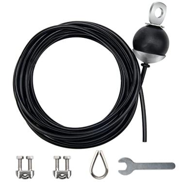 Imagem de AngleKai Cabo de polia fitness 496 cm, cabo de polia ajustável para academia em casa, cabo de reposição para acessórios de máquina de polia, cabo de polia resistente de 5 mm de espessura para academia em casa