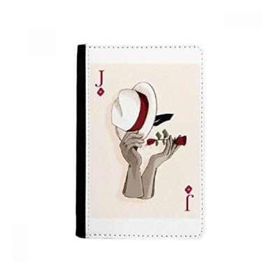 Imagem de Cartas de Baralho Diamante J Padrão Porta Passaporte Notecase Burse Carteira Carteira Carteira Cartão Bolsa, Multicolor