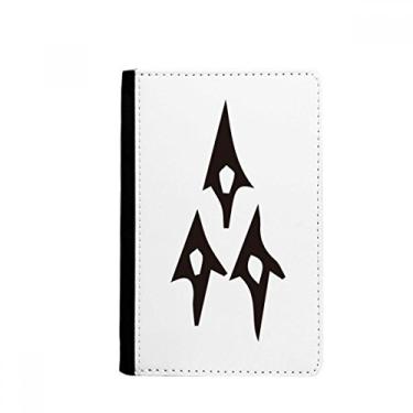 Imagem de Porta-passaporte com inscrição óssea sobrenome chinês personagem Qi Notecase Burse capa carteira porta-cartão, Multicolor