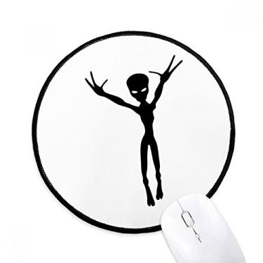 Imagem de DIYthinker Universo e espaço alienígena mouse pad desktop escritório tapete redondo para computador