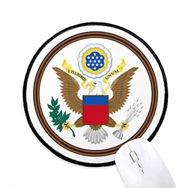 Imagem de DIYthinker Tapete redondo para computador com emblema nacional dos Estados Unidos
