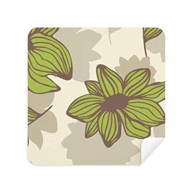 Imagem de Óculos de limpeza de tela marrom verde flor planta pano pano pano camurça pacote com 2