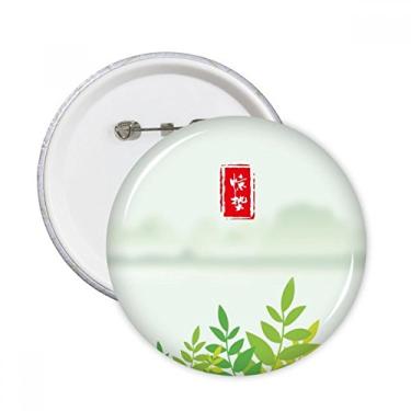 Imagem de Emoted Insets Vinte e quatro alfinetes redondos de termo solar com emblema de botão para decoração 5 peças