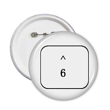 Imagem de Símbolo de teclado 6 Art Deco presente alfinetes da moda crachá botão emblema acessório decoração 5 peças