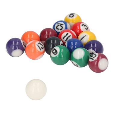 Imagem de Asixxsix 16 peças mini conjunto de bolas de sinuca, mini bolas de mesa de sinuca de resina de 25 mm bolas de bilhar pequenas bolas de tacos de sinuca conjunto completo de bolas de mesa de bilhar para crianças, adultos