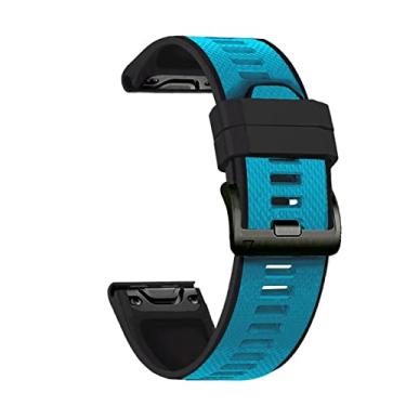 Imagem de HAZELS 26 22MM pulseiras de silicone de liberação rápida para Garmin Fenix 6X 6 Pro Smart Watch Pulseira de pulso fácil de ajuste 5 5X Plus 3HR Pulseira (Cor: Cor J, Tamanho: 22mm Fenix 7)