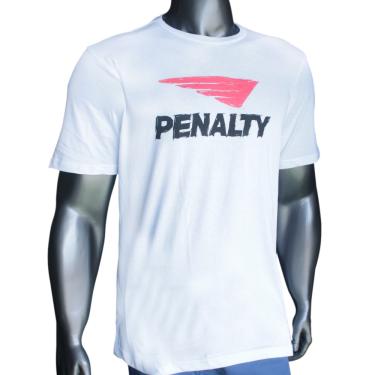 Imagem de Camiseta Penalty Malha Raiz Retrô Branca Manga Curta