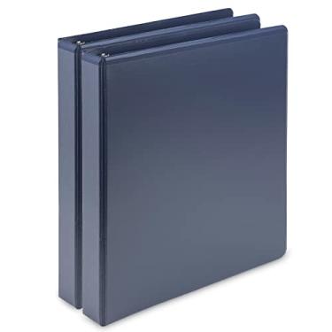 Imagem de Samsill Earth's Choice, fichário durável de 2,5 cm, pacote com 2, certificação USDA, base biobased, ecológico, azul índigo