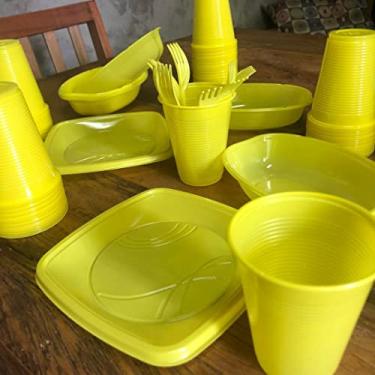 Imagem de Kit Festa Completa 50 Copos 50 Pratinhos 50 Garfinhos