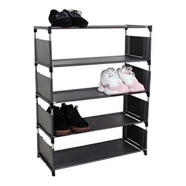 Imagem de Sapateira Para 15 Pares de Tenis Sapatos ou Sandalias Organizador Prateleira Multiuso Desmontavel (PRETO)