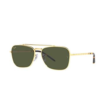 Imagem de Óculos de Sol Ray-Ban New Caravan 0RB3636 919631 Tam 58 / Ouro - Lentes Verde