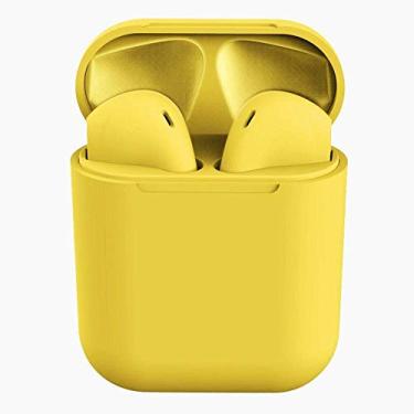 Fone De Ouvido Bluetooth Edr Tws True (pods 12 Macaron) Fun Color Dots (Amarelo)