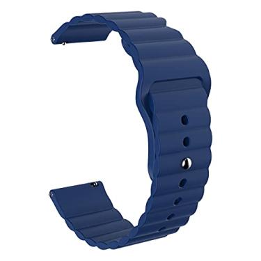 Imagem de Pulseira 22mm Gomada compatível com Galaxy Watch 3 45mm - Galaxy Watch 46mm - Gear S3 Frontier - Amazfit GTR 47mm - Marca LTIMPORTS (Azul)