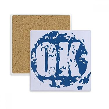 Imagem de OK Design redondo, estampa de ilustração, quadrado, porta-copos, caneca, suporte de subplaca, pedra isolante