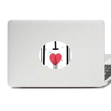 Imagem de Adesivo para laptop com estampa de palavras I Love London com emblema de vinil