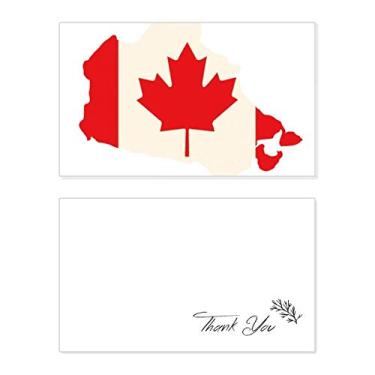 Imagem de Símbolo de folha de bordo vermelho bandeira do país do Canadá cartão de agradecimento aniversário aniversário lembrança casamento agradecimento