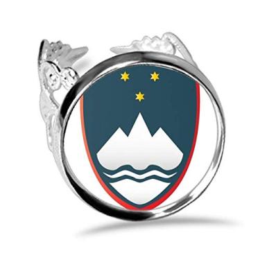 Imagem de DIYthinker Anel de noivado ajustável com emblema nacional da Eslovênia