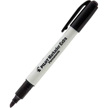 Imagem de Pincel Marcador Permanente Extra Ponta Chanfrada Preto Pilot, Multicor, pacote de 12