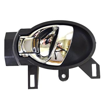 Imagem de PT Auto Warehouse NI-2141MA-LH – Macanetas de Porta, Alça Interna de Porta, Caixa Preta com Alavanca Cromada – Lado do Motorista