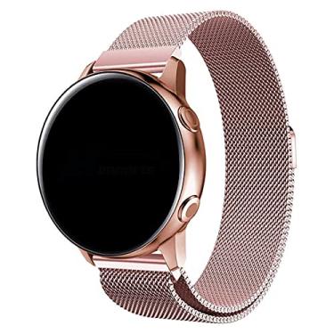 Imagem de Pulseira 20mm Magnética Milanese compatível com Galaxy Watch Active 1 e 2 - Galaxy Watch 3 41mm - Galaxy Watch 42mm - Amazfit GTR 42mm - Amazfit GTS - Marca LTIMPORTS (Rose Pink)