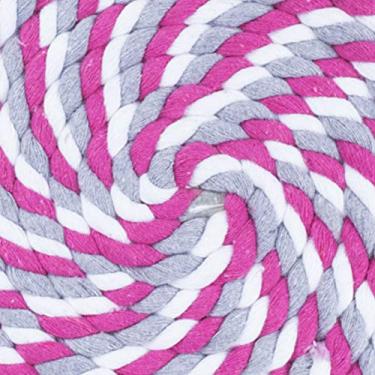 Imagem de Corda de algodão trançado natural West Coast Paracord – Corda artesanal – Corda tripla super macia e forte para esportes, decoração, artesanato, macramê, uso interno (1,27 cm x 320 m, branco, cinza, rosa)