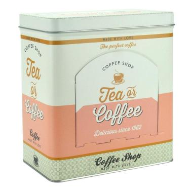 Imagem de Lata Porta Cápsulas De Café Rosa Nespresso Dolce Gusto