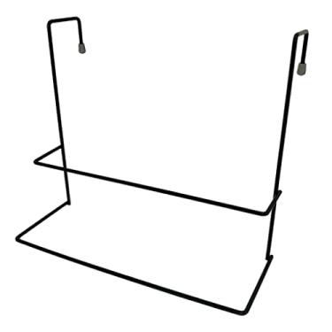 Imagem de Porta Toalha Suporte Duplo Toalheiro Box De Banheiro Preto 1702 Madefer