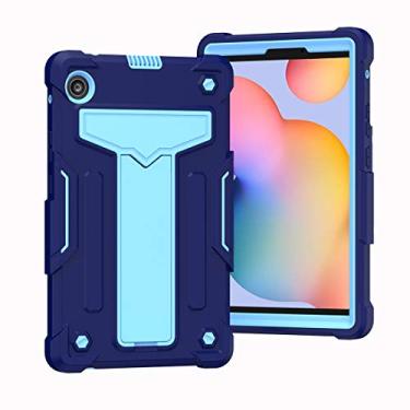 Imagem de Estojo de Capa Caso para Huawei MatePad T8-8.0, cobertura de proteção contra queda à prova de choque acidentada com caixa de corpo inteiro híbrido de três camadas Capa protetora (Color : Navyblue+blu