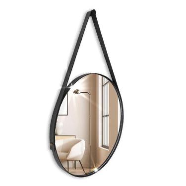 Imagem de Espelho Adnet Decorativo Redondo 30cm + Suporte - Outlet Dos Espelhos