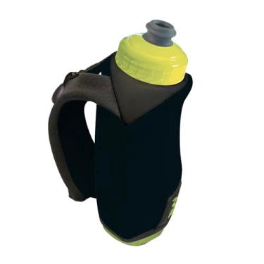 Imagem de Amphipod Garrafa de água portátil Hydraform Ergo-Lite, sem BPA, com isolamento minimalista, para corrida ultrarrápida, preto/verde, 300 ml