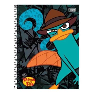 Imagem de Caderno Espiral Phineas E Ferb Agent Perry 96 Folhas Tilibra