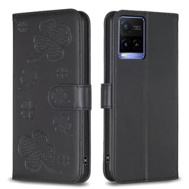 Imagem de Capa carteira para Motorola Moto G53 com 3 cartões e 1 compartimento para dinheiro, capa de telefone flip de couro PU à prova de choque compatível com Moto G53 5G 6,5 polegadas (preta)