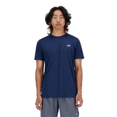 Imagem de New Balance Camiseta masculina Sport Essentials, Azul-marinho, GG