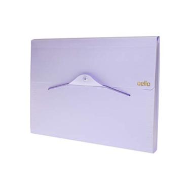 Imagem de Pasta sanfonada A4 com 12 divisórias Linho serena Lilás pastel 6096.lp Dello