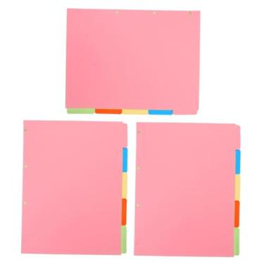 Imagem de 3 conjuntos de blocos de notas para livros de folhas soltas Blocos de notas Etiquetas Etiquetas Marcadores de página Divisores de pastas Divisor de pastas Guias de fichários Divisores de arquivos Marc