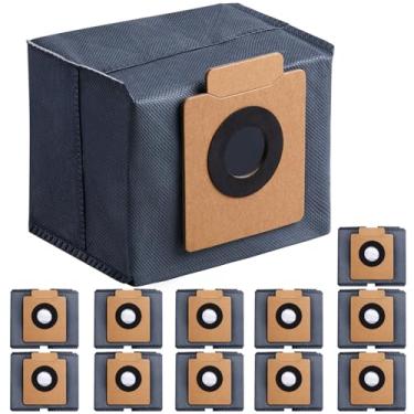 Imagem de Sacos de pó para aspirador de pó Eufy X10 Pro Omni Robot e X8 Pro com estação autovazia, grande capacidade, pacote com 12