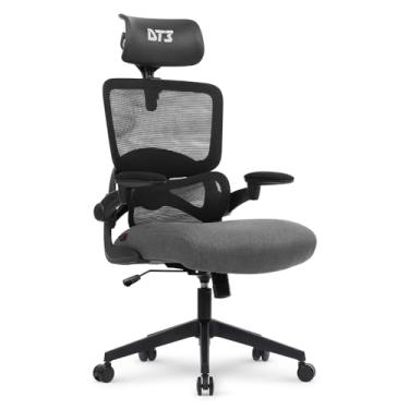 Imagem de Cadeira Gamer DT3 GTL, ergonomica revestimento tecido Max2Weave™ + Mesh DT3 Vintex-Y™, apoio cabeça 2D, Braço retrátil ate 90º+rotação de até 180°, suporta até 110kg e altura máx. de 1,80m (Dark Grey)