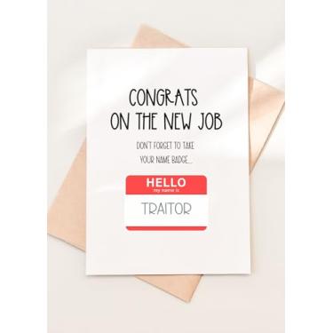 Imagem de TEEMI - Cartão de saída de colega de trabalho - Cartão de parabéns pelo novo emprego para colega de trabalho, funcionário chefe - Cartão de adeus para colegas - Vem com adesivos