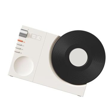 Imagem de Alto-falante Vintage, Alto-falante Portátil Com Relógio Digital, Design Geométrico, Alto-falante de Som Hi Fi, Tempo de Reprodução de 10 Horas, Relógio Digital Alto-falante