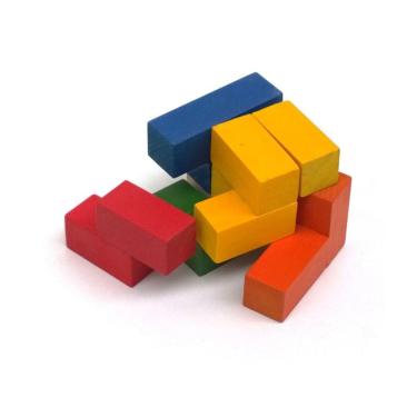 Imagem de Cubos Moisaco de Encaixe em madeira 7 peças 3+