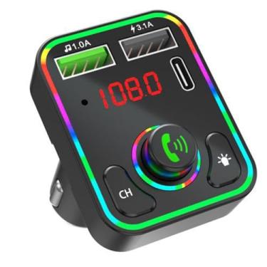 Imagem de Carro transmissor sem fio, adaptador de rádio sem fio - Adaptador sem fio para carro de carregamento rápido Transmissor sem fio FM - Transmissor de rádio FM portátil Transmissor de carro sem fio para