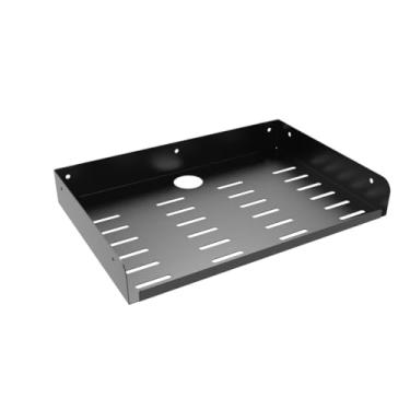 Imagem de JINGCHENGMEI Suporte de prateleira de parede flutuante de metal para AV, acessórios de TV, roteador WiFi, caixa de TV, caixas de cabo, leitor de DVD, consoles de jogos ou outros projetores pequenos